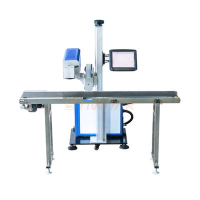 Krachtige 100W automatische lasermarkeringsmachine vezel / CO2 / UV vliegende laser