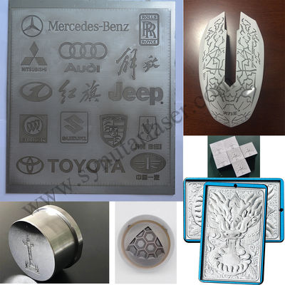 Cylinder 3D lasermarker Metalen gebogen 3D lasergravering apparatuur